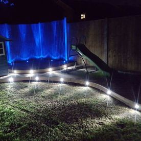 Decking installed with lights